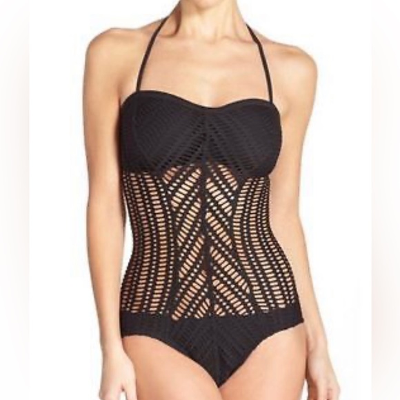 Robin Piccone 'Mitered' Convertible One-Piece Swimsuit - Picture 1 of 9